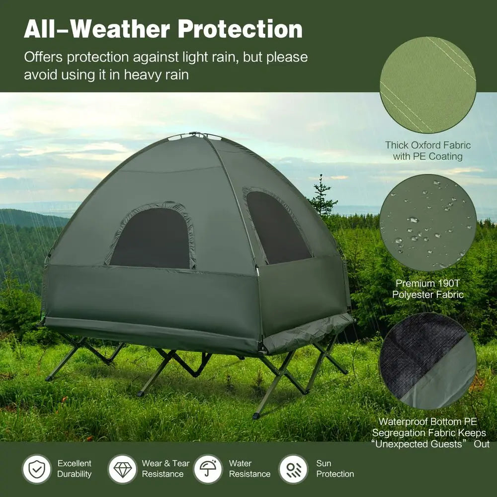 YTYIN 5in1 Camping Tent Cot With Awning And Air Mattress