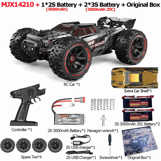 Jyscend 1/14 RC Car 4WD Brushless Truck 75km/h Remote Control