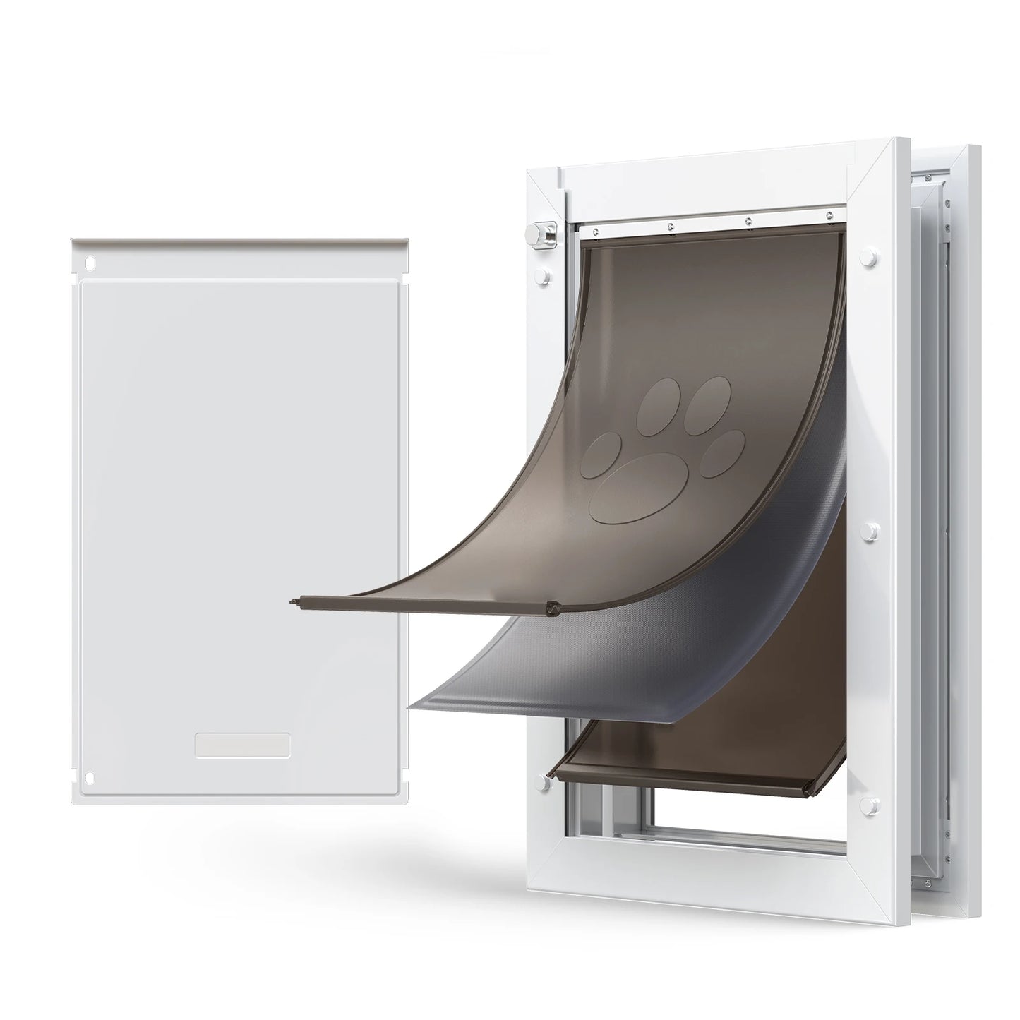 SucceBuy Magnetic Pet Door With Weatherproof Metal Frame