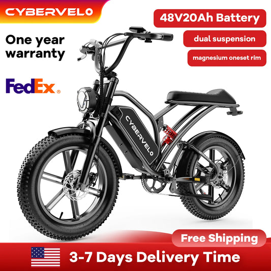 CYBERVELO EK11 1600W Full Suspension Electric Bike
