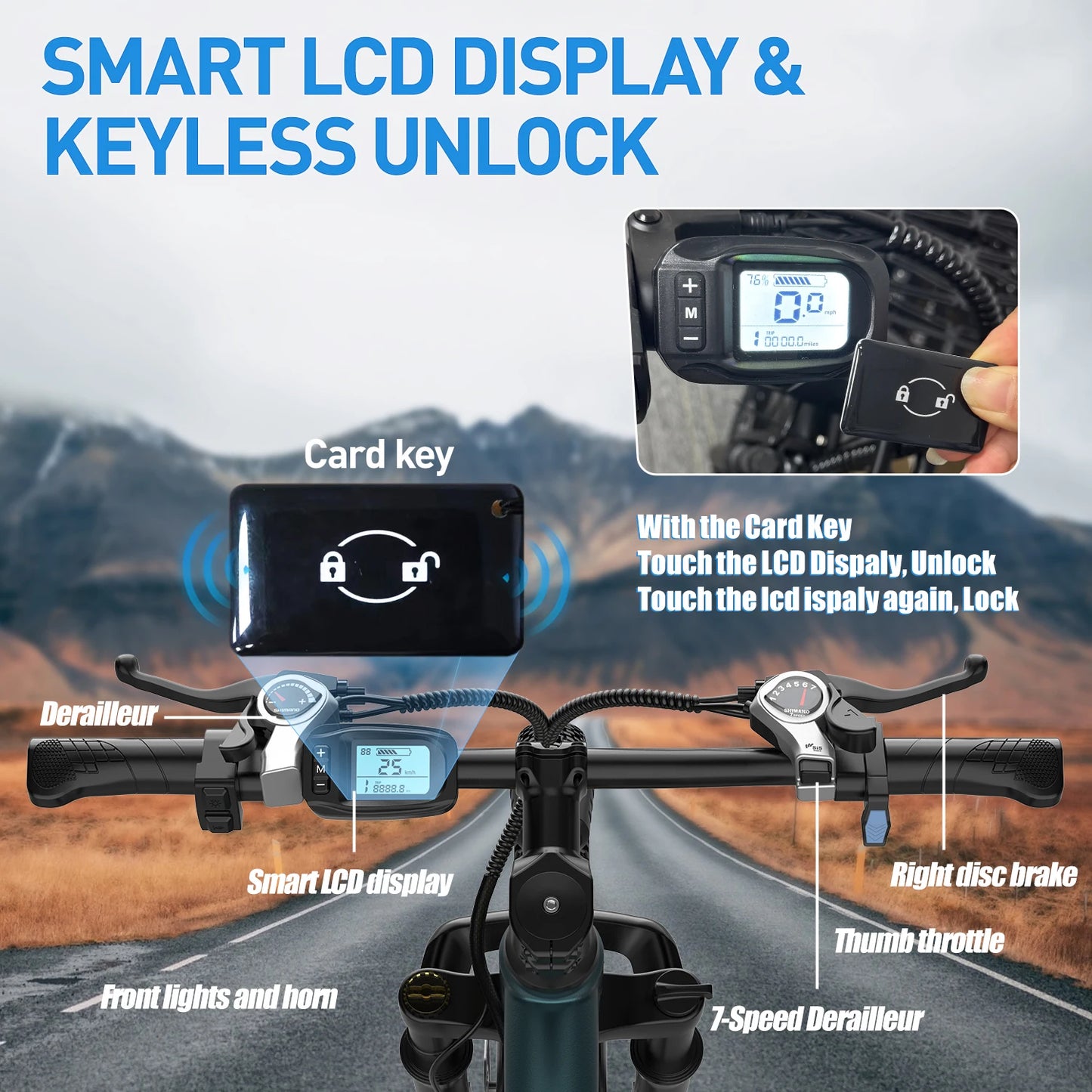 Electric Mountain Bike For Adults Ebike 36V 500W Motor