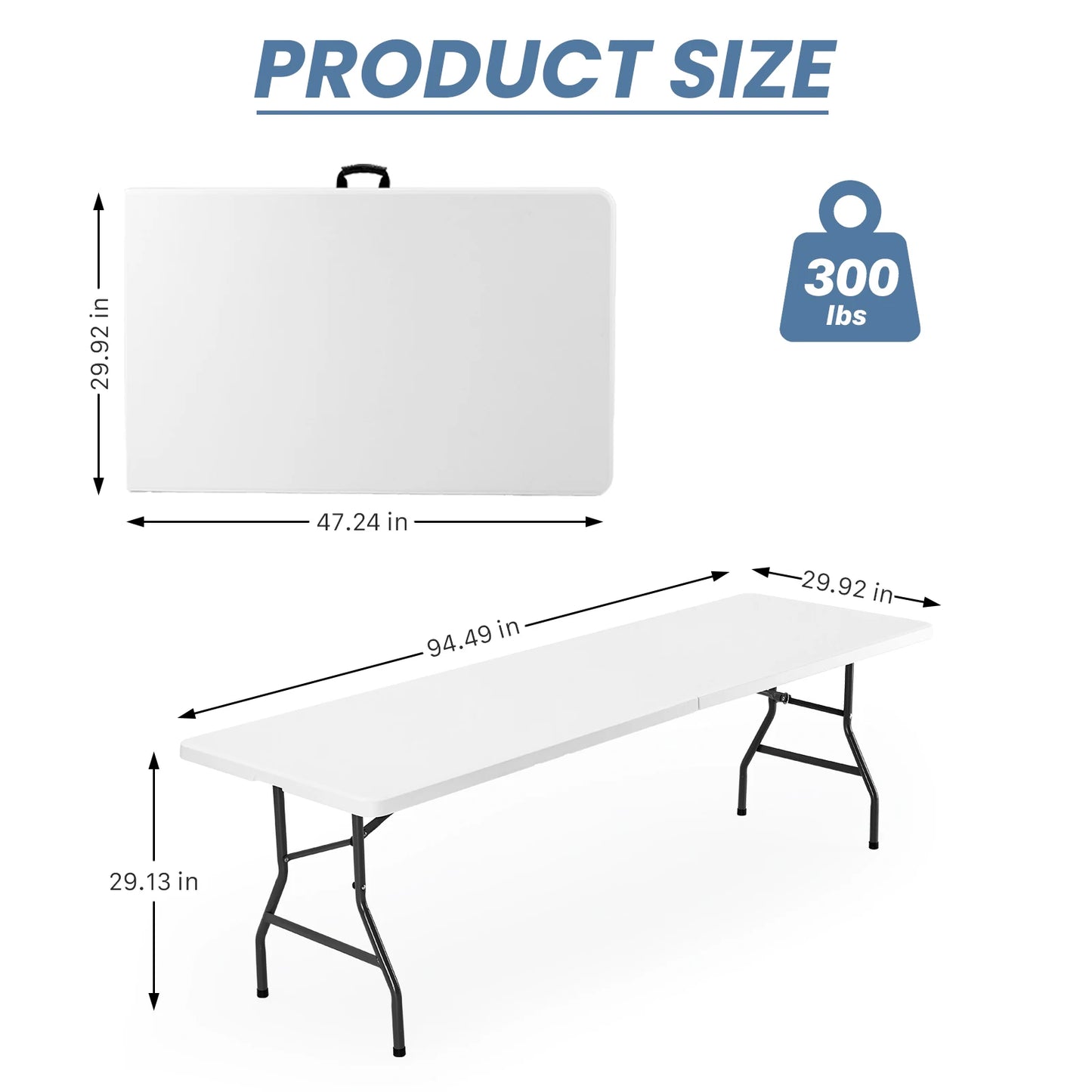JHK Portable Folding Outdoor Camping Table With Carrying Handle