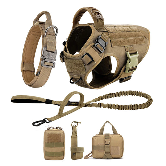 Large Dog Harness And Leash Set, Padded Nylon Vest