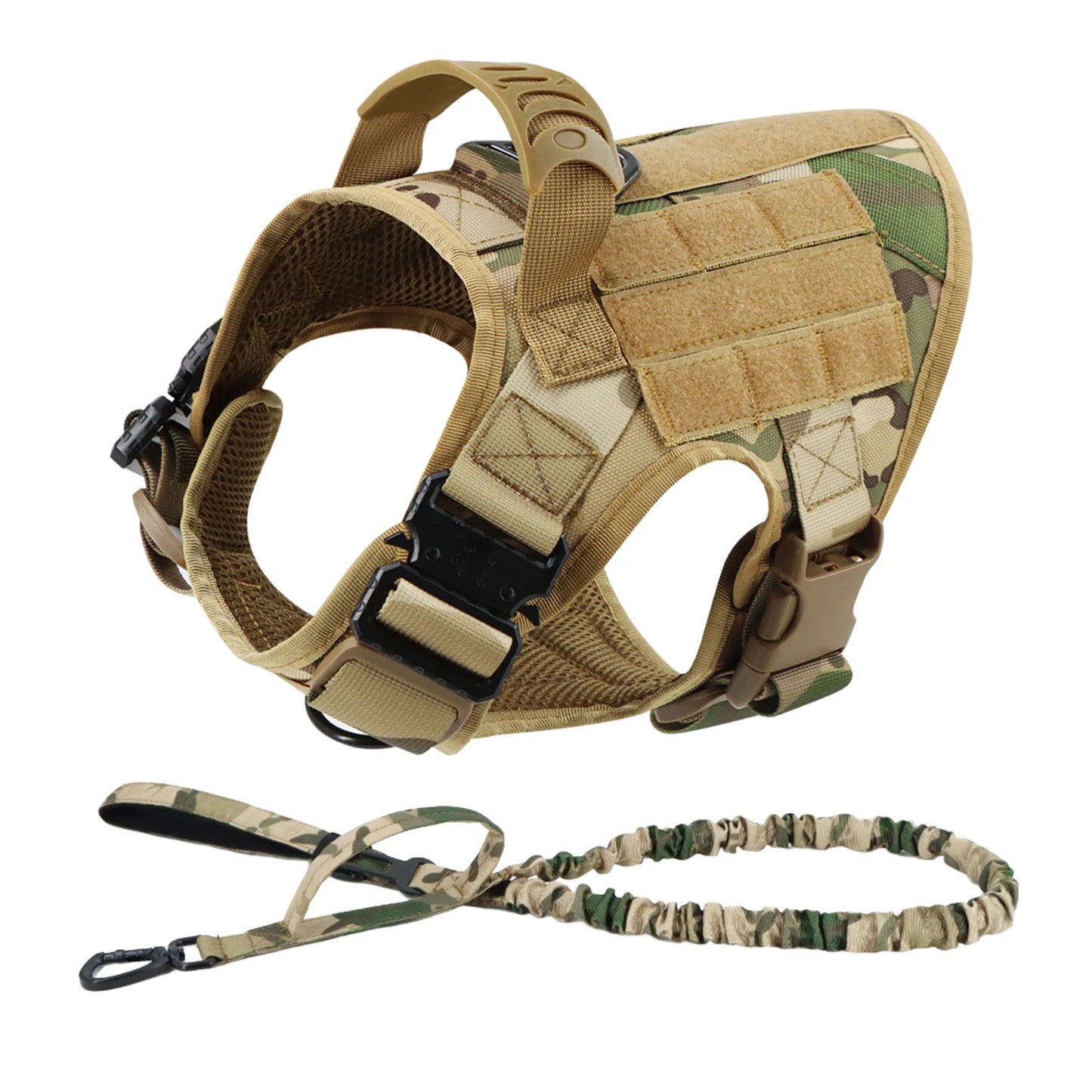 Large Dog Harness And Leash Set, Padded Nylon Vest