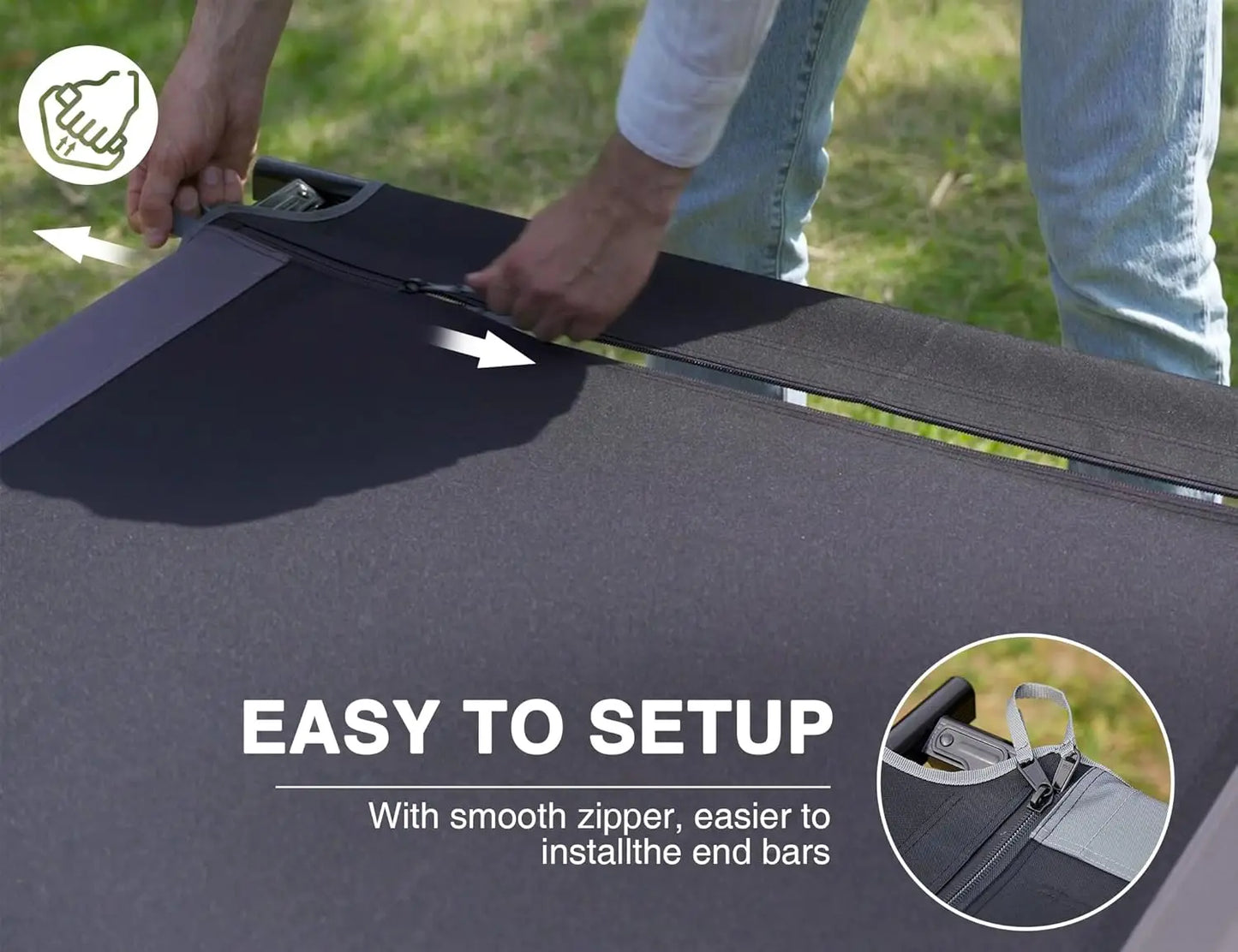 YTYIN Camping Cot for Adults Folding Bed with Carry Bag