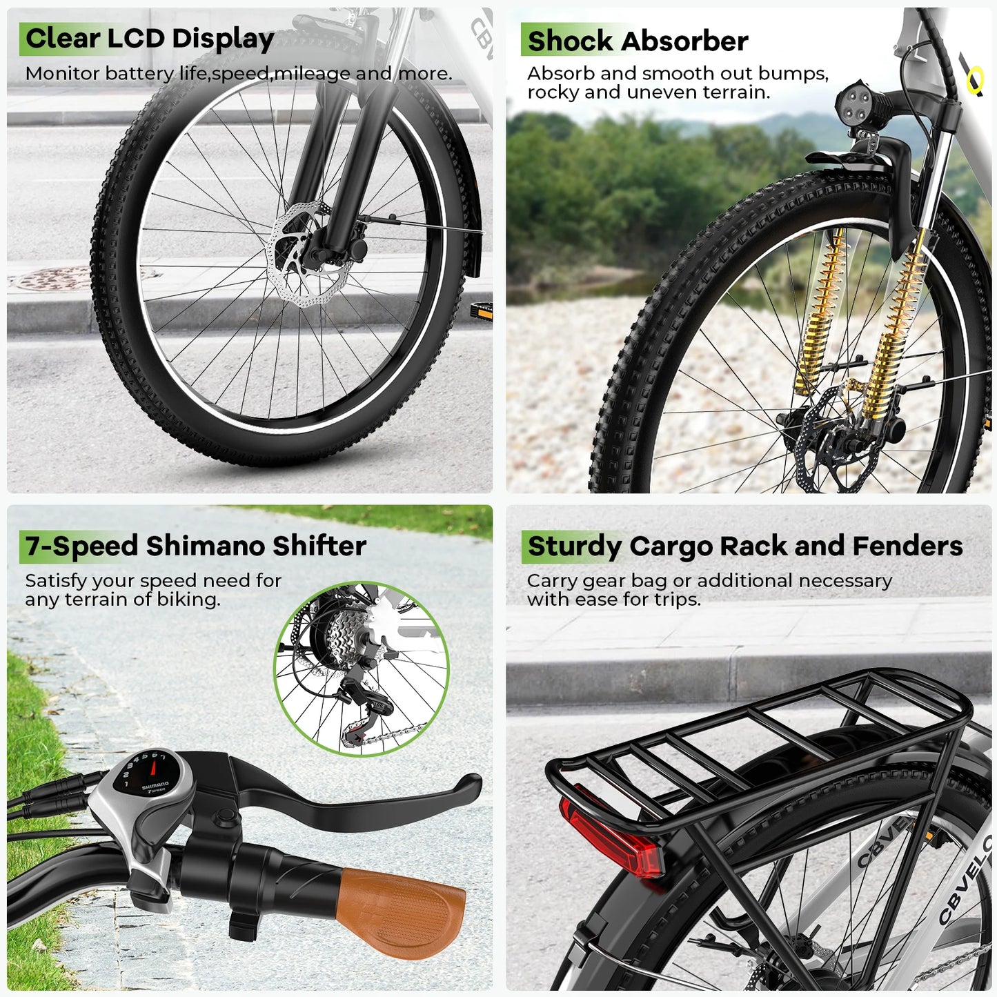 CYBERVELO EK2 1000W Electric Bike For Adults 14Ah Battery