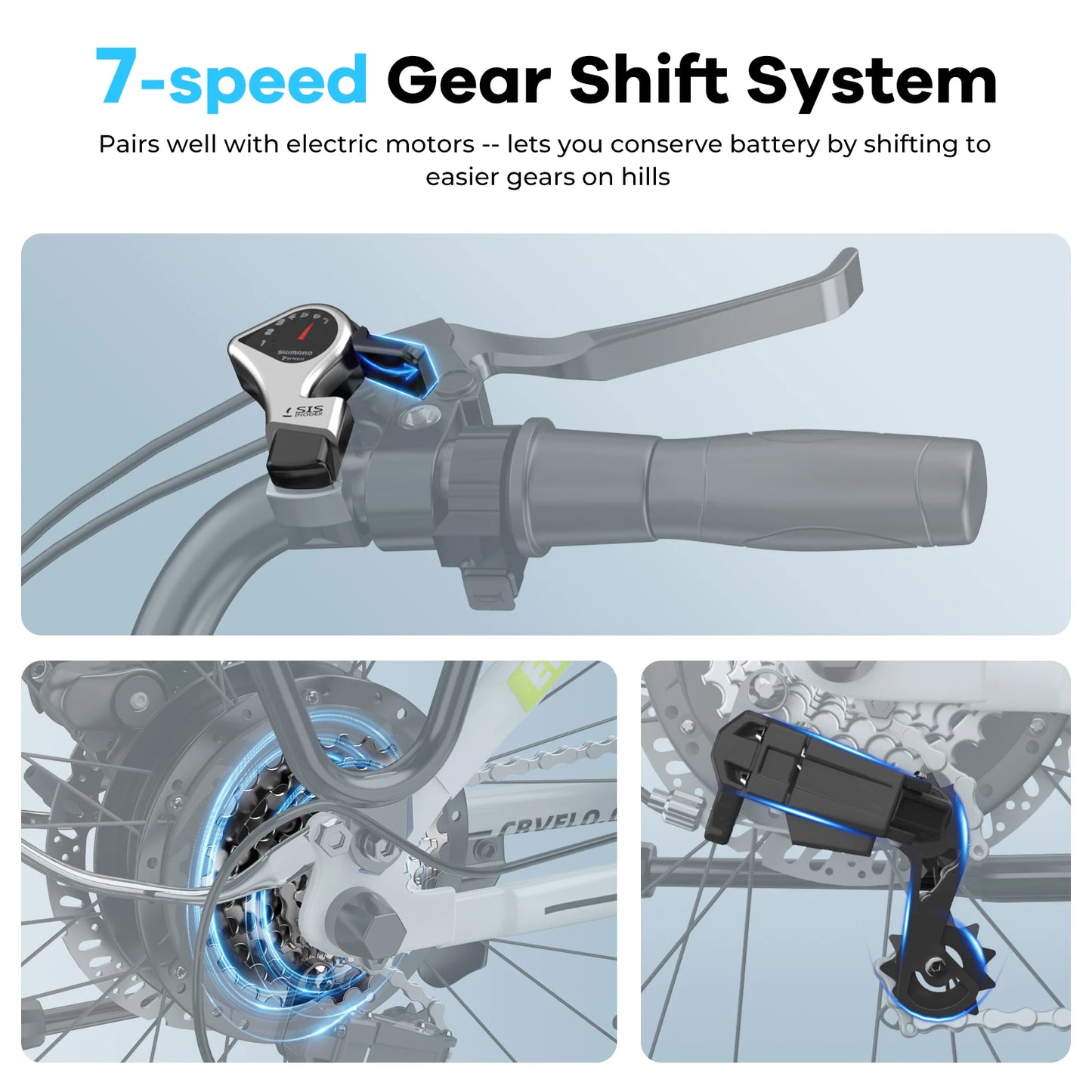 CYBERVELO Step-Through 1000W Peak 48V 25Ah Electric Bike EK7