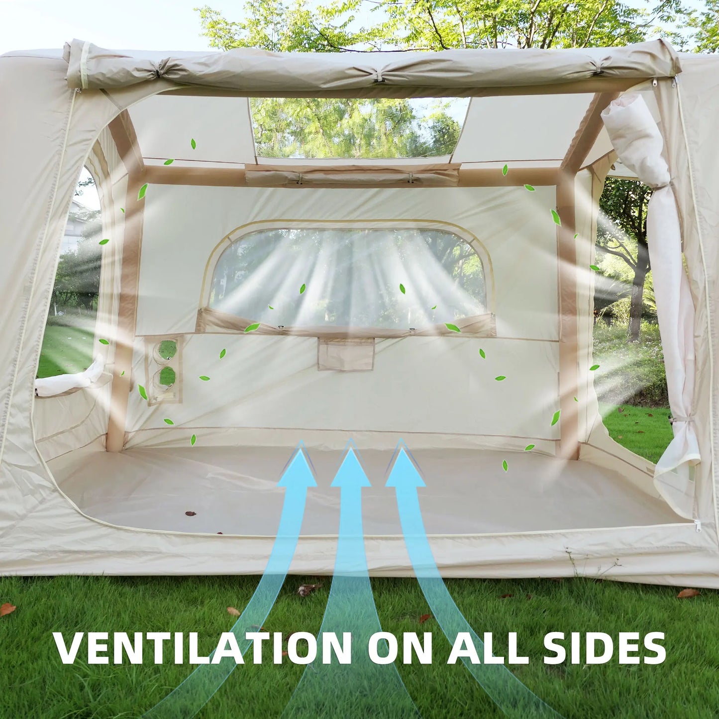 Inflatable Camping Tent For SUV Easy Setup Waterproof Glamping