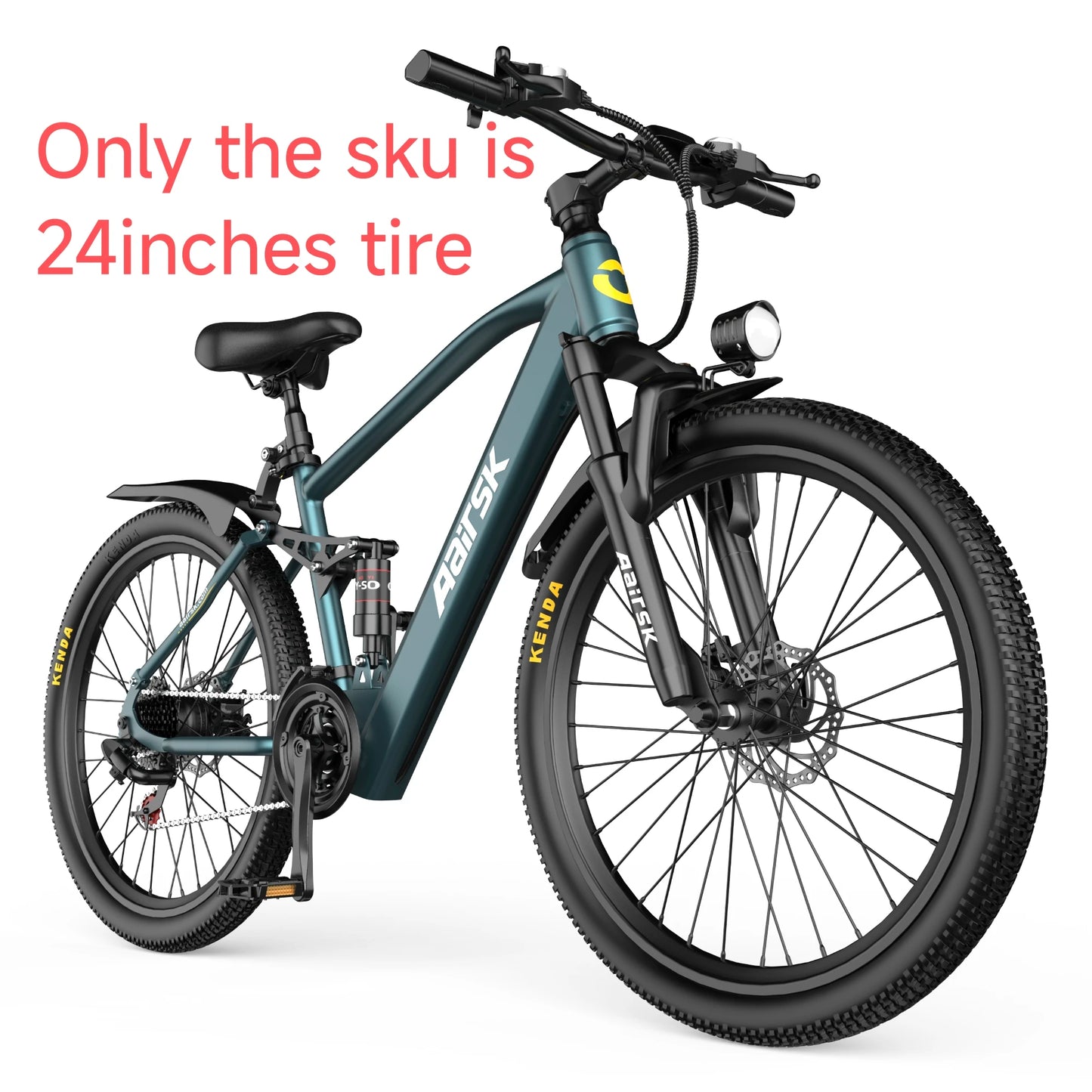 EOEOTWO Electric Fat Tire Mountain Bike 1500W Peak Motor