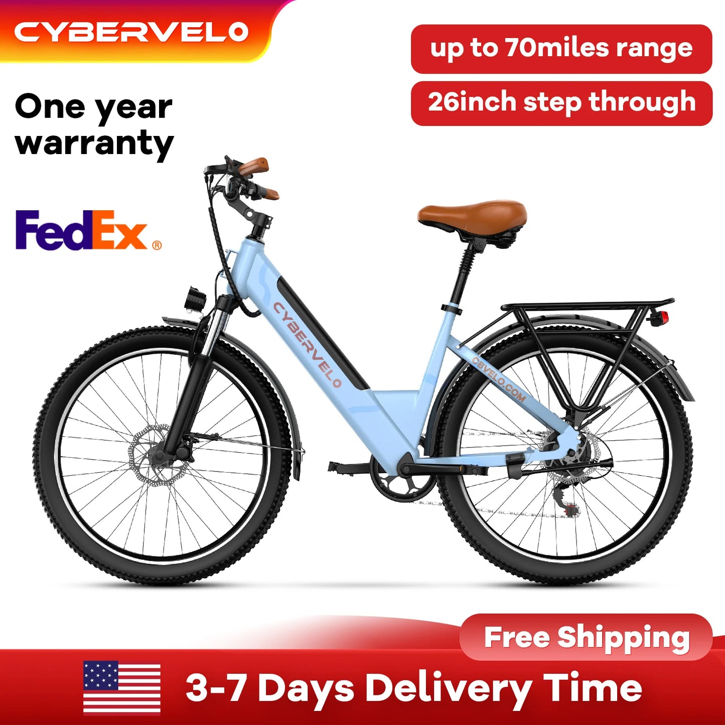 CYBERVELO EK2 1000W Electric Bike For Adults 14Ah Battery