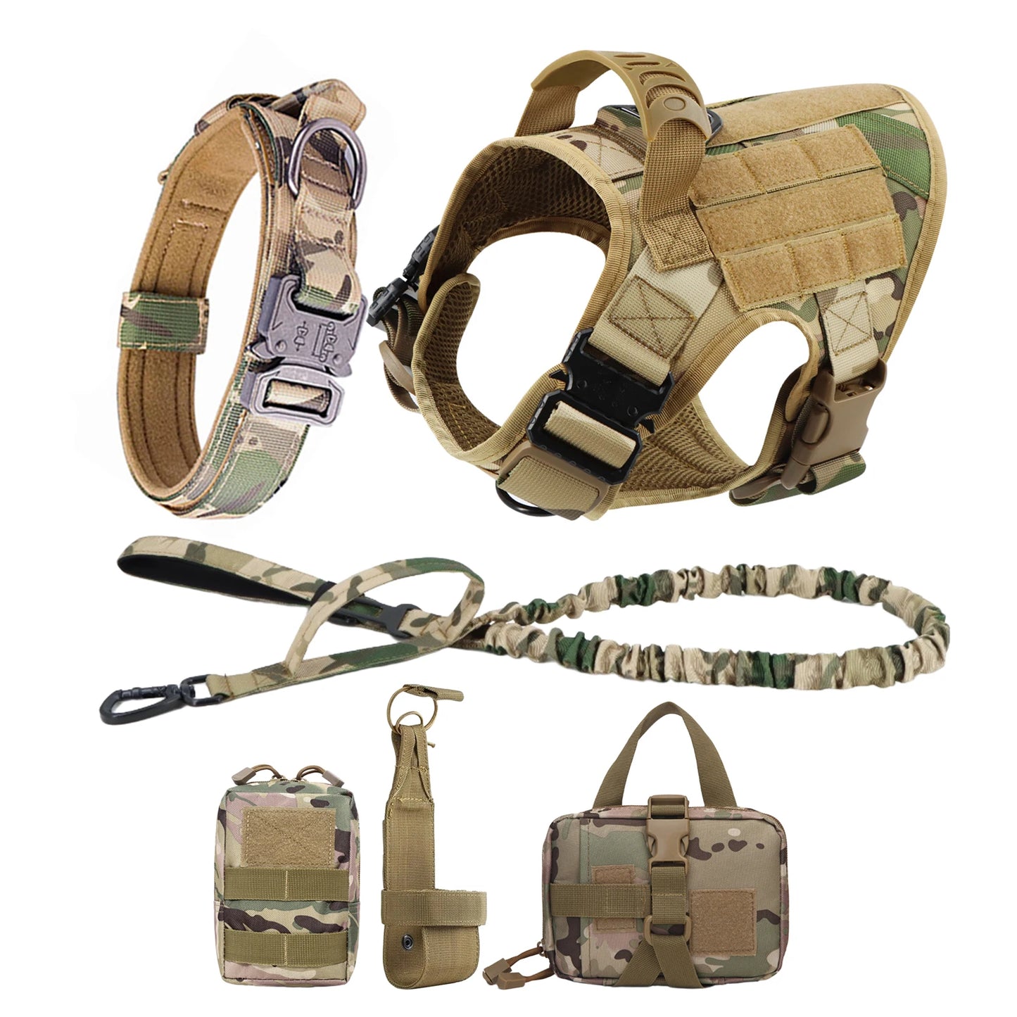 Large Dog Harness And Leash Set, Padded Nylon Vest