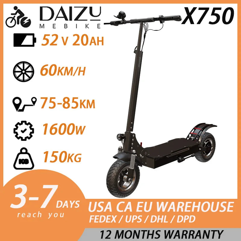 Off Road Electric Scooter 72V 5600W Dual Motor For Adults