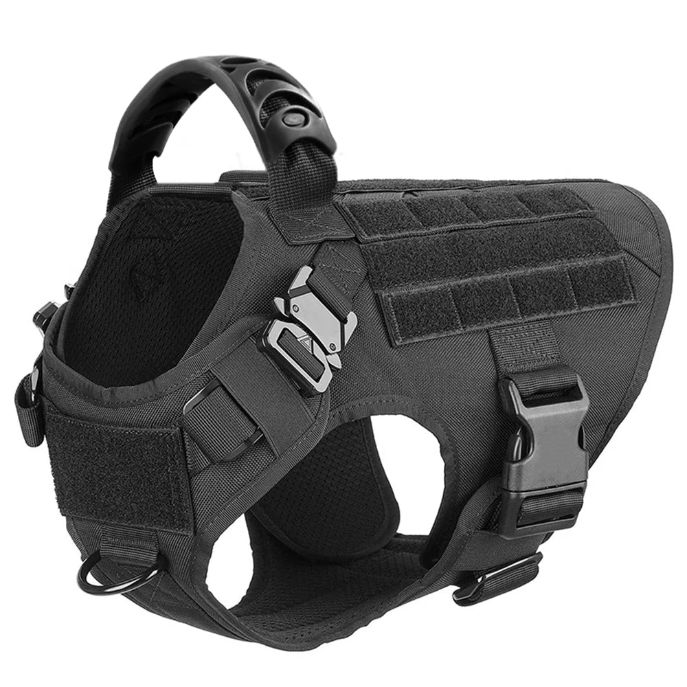 Large Dog Harness And Leash Set, Padded Nylon Vest