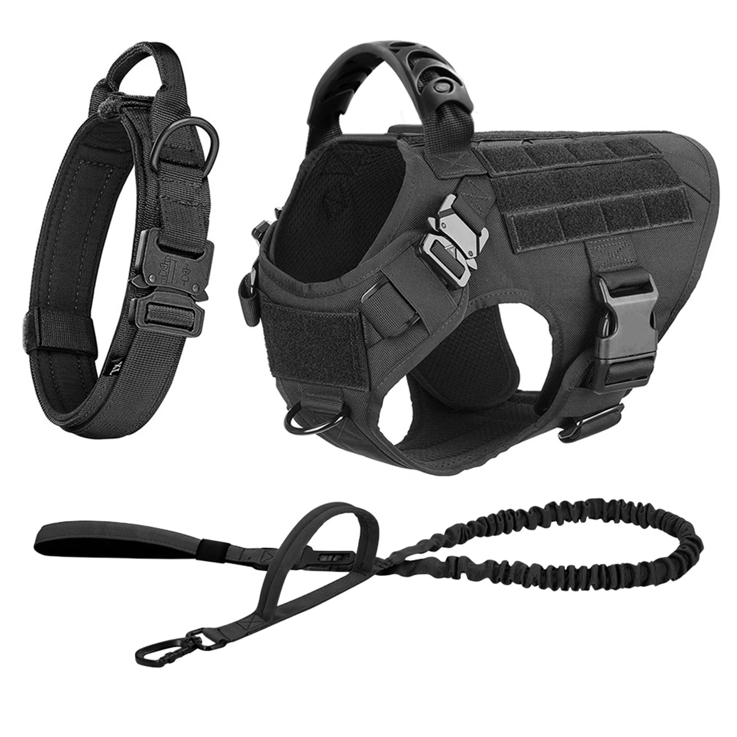 Large Dog Harness And Leash Set, Padded Nylon Vest