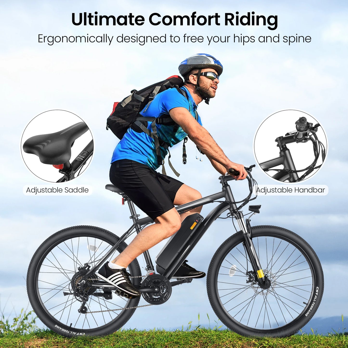 Vivi Electric Bike With Removable Battery 500W Peak Motor