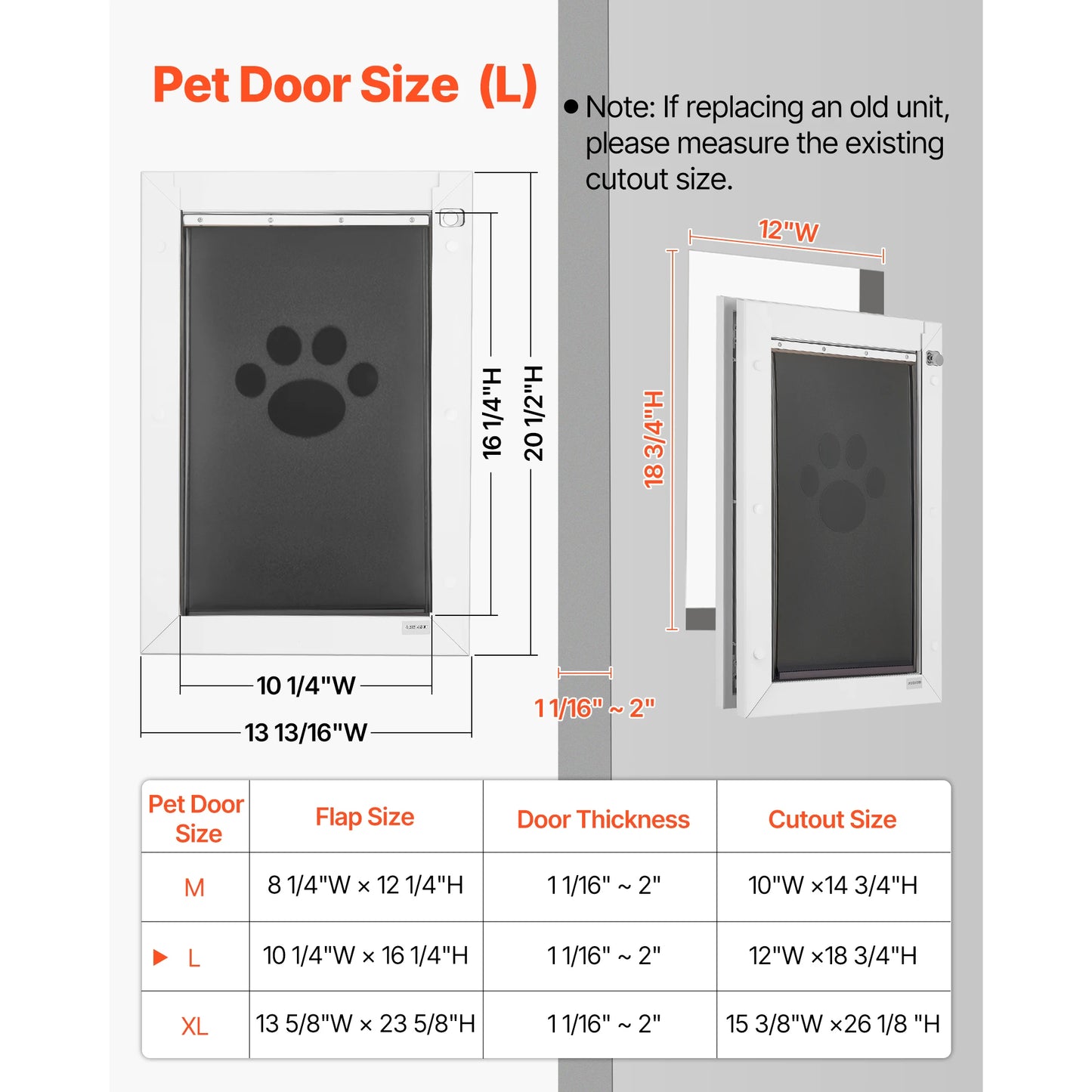 SucceBuy Magnetic Pet Door With Weatherproof Metal Frame