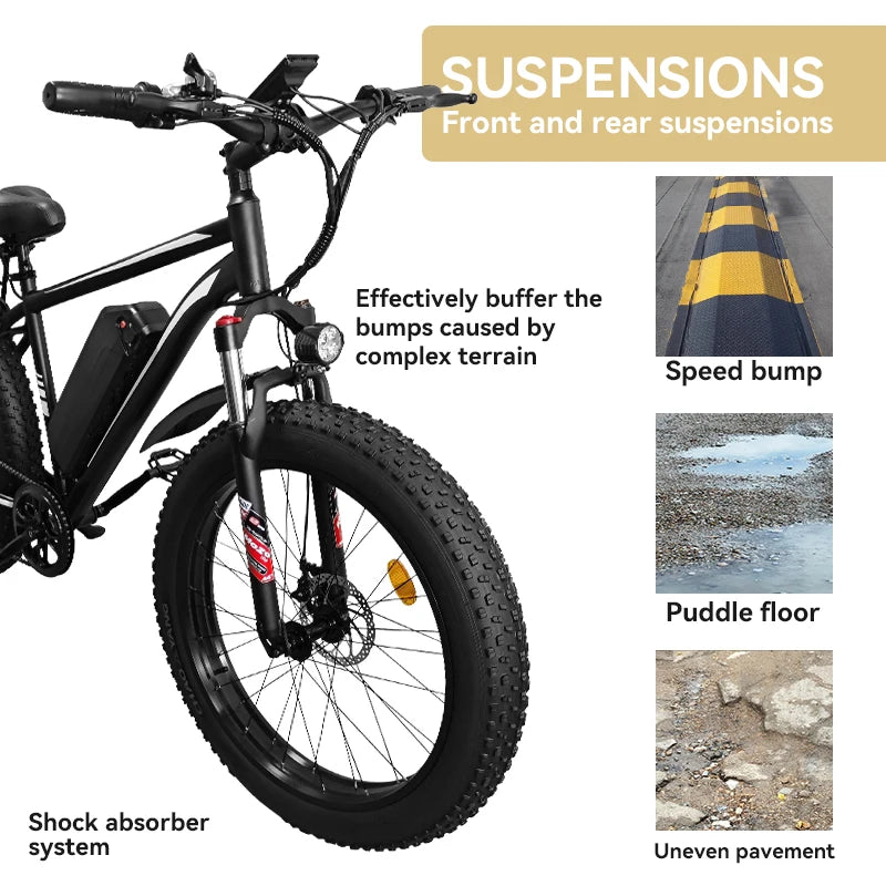 Electric Bike for Adults and Teens 1500W 48V Battery