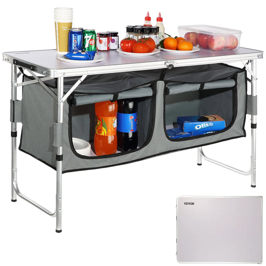 VEVOR Camping Kitchen Table Folding Outdoor Cooking Station