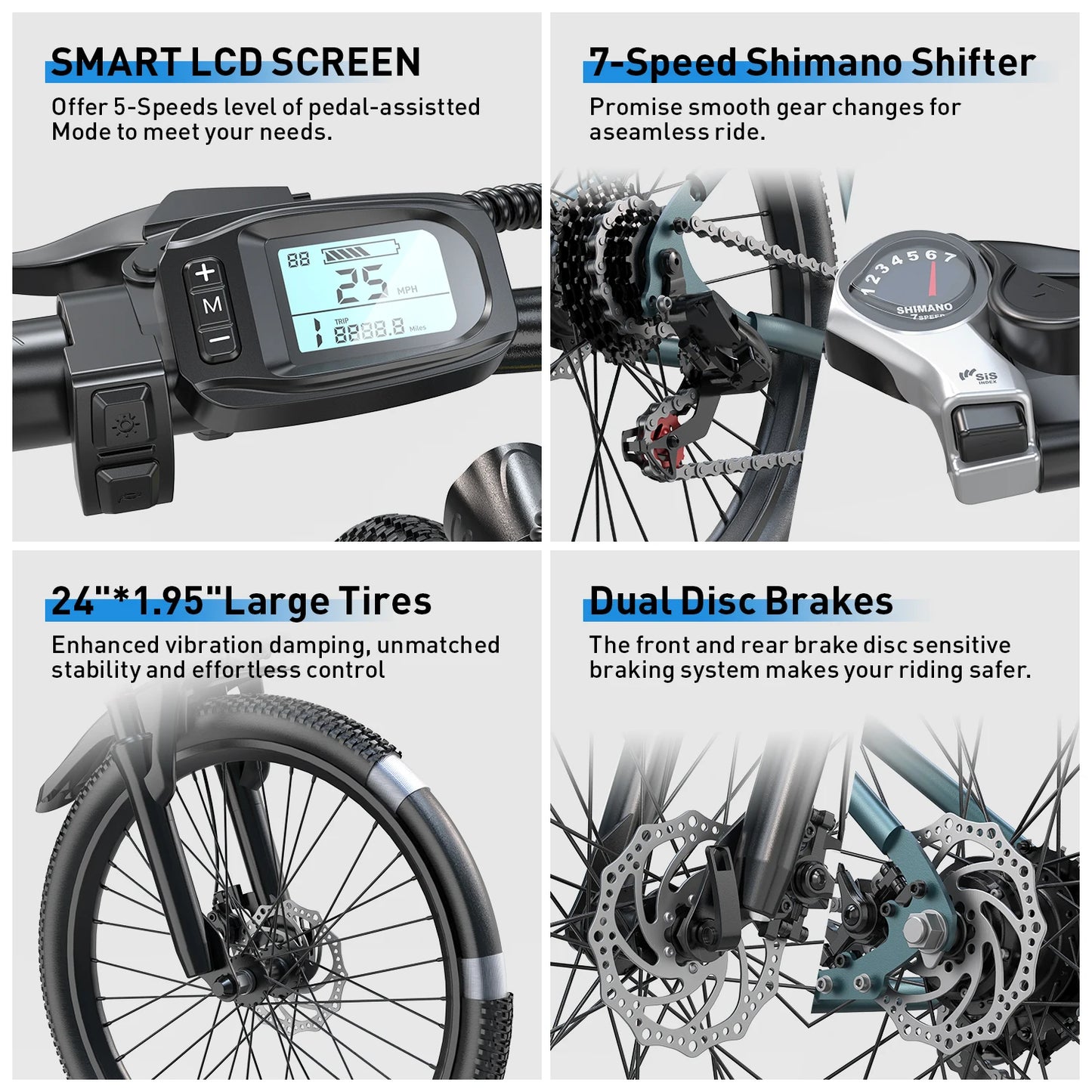 Electric Mountain Bike For Adults Ebike 36V 500W Motor