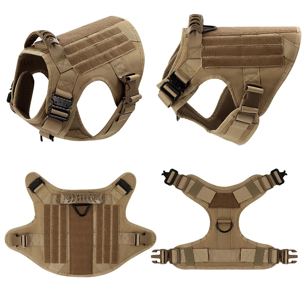 Large Dog Harness And Leash Set, Padded Nylon Vest
