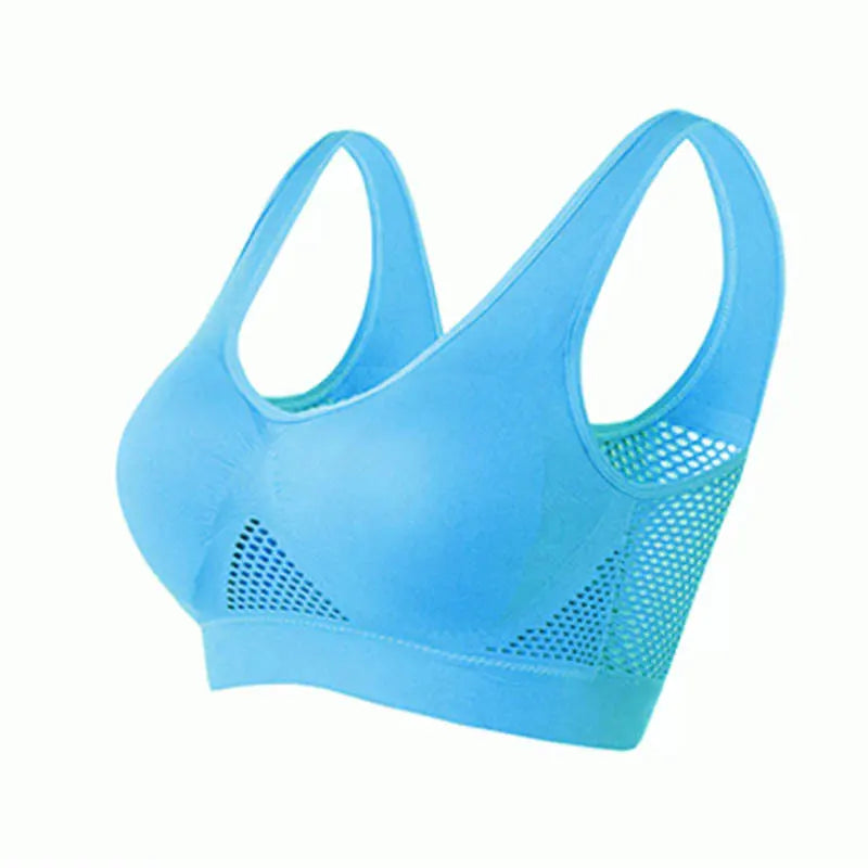 Breathable Wireless Sports Bra Top Removable Pads for Women