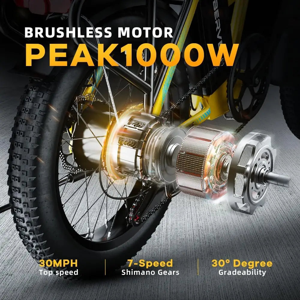 CYBERVELO 1000W Electric Fat Tire E Bike Foldable EK4 EK5