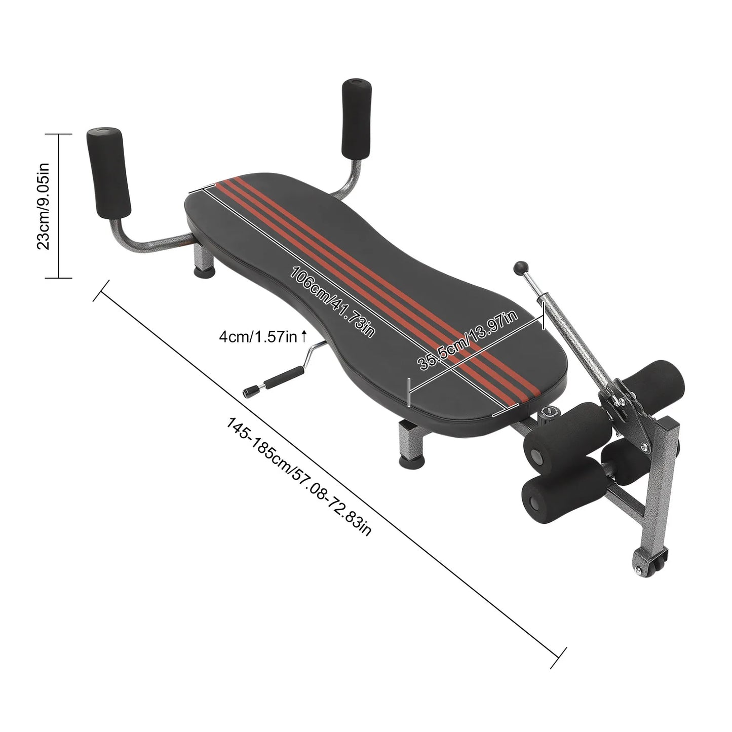 Back Stretch Decompression Inversion Table Bench With 330 Lbs Capacity
