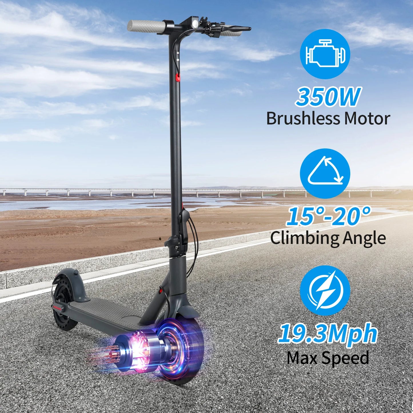 AOVOPRO LP80 Electric Scooter 36V 350W Long Range Commuter