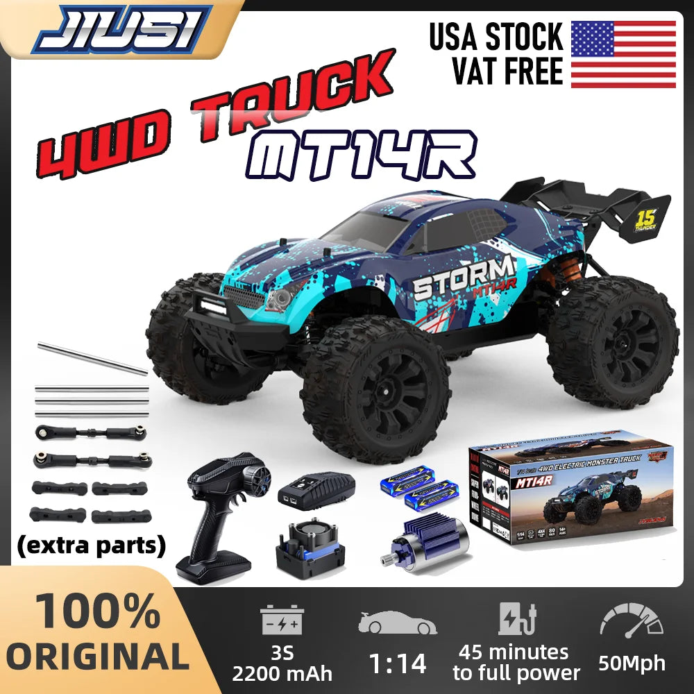 JIUSI MT14R 1/14 Scale Brushless RC Truck 4x4 With 3S LiPo Battery