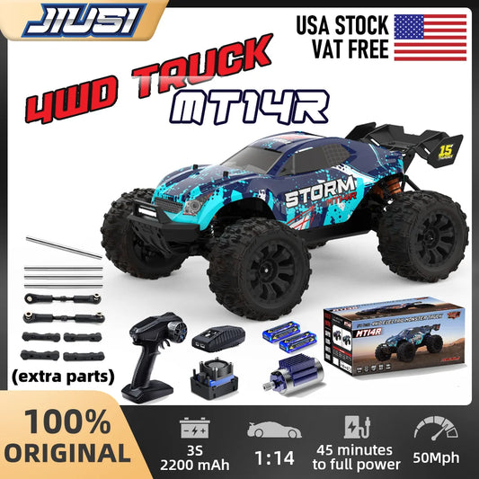 JIUSI MT14R 1/14 Scale Brushless RC Truck 4x4 With 3S LiPo Battery