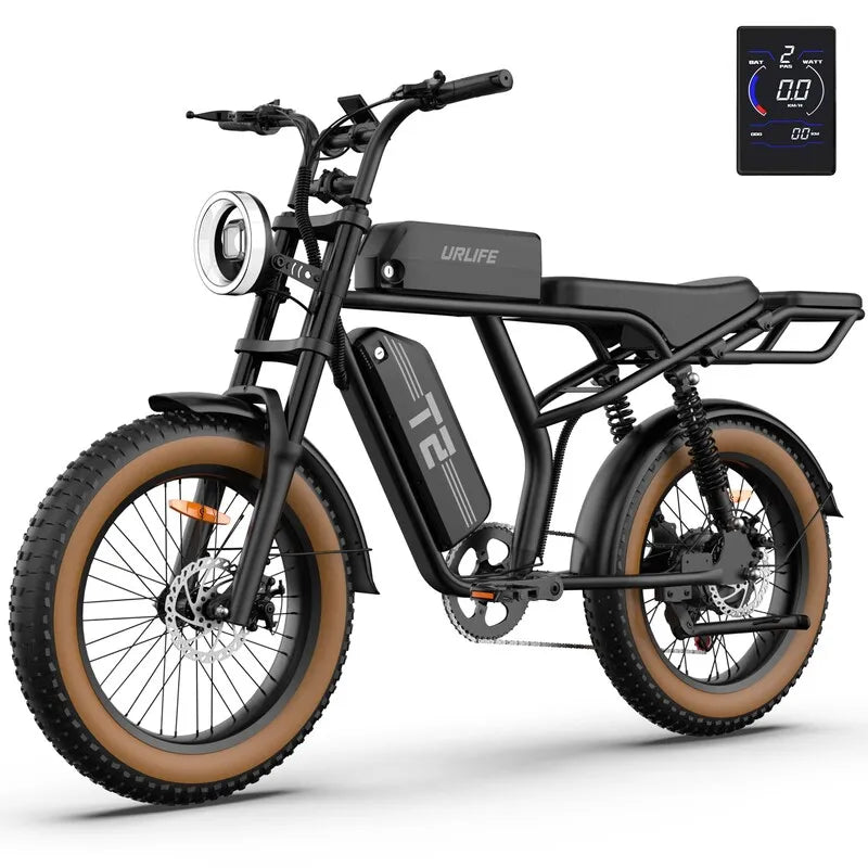 URLIFE T2 1500W Electric Fat Tire Bike 28MPH Range