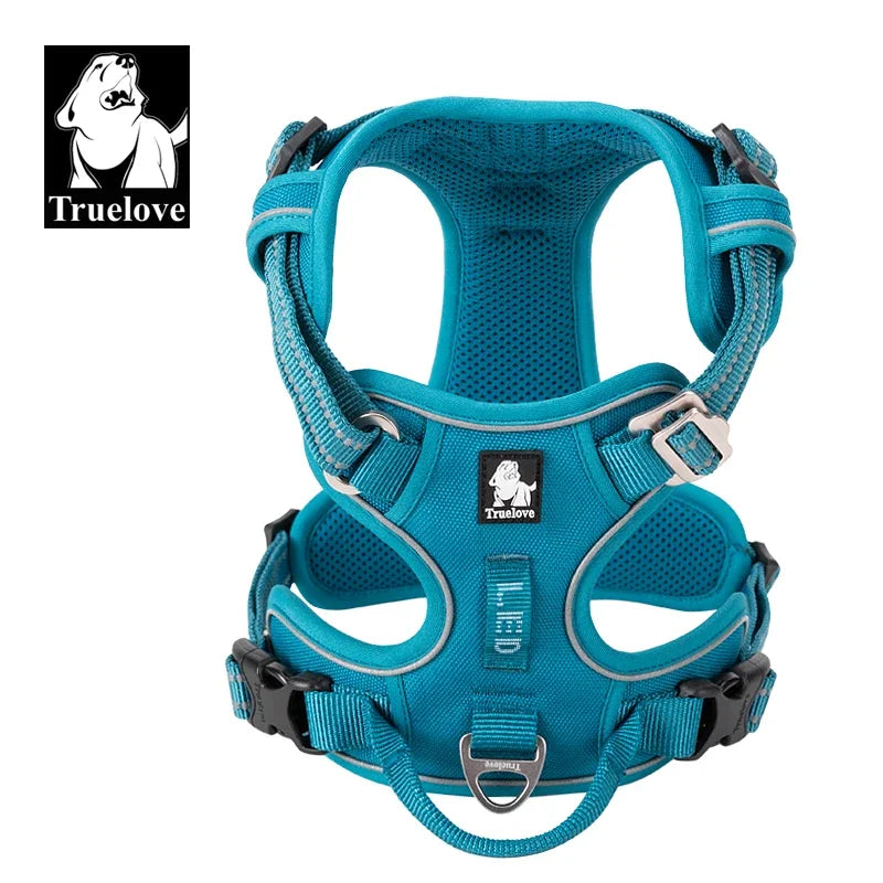 TrueLove CN Reflective Adjustable Nylon Dog Harness No Pull Walking
