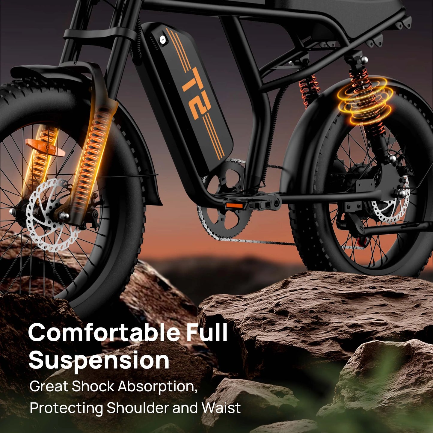 URLIFE T2 1500W Electric Fat Tire Bike 28MPH Range