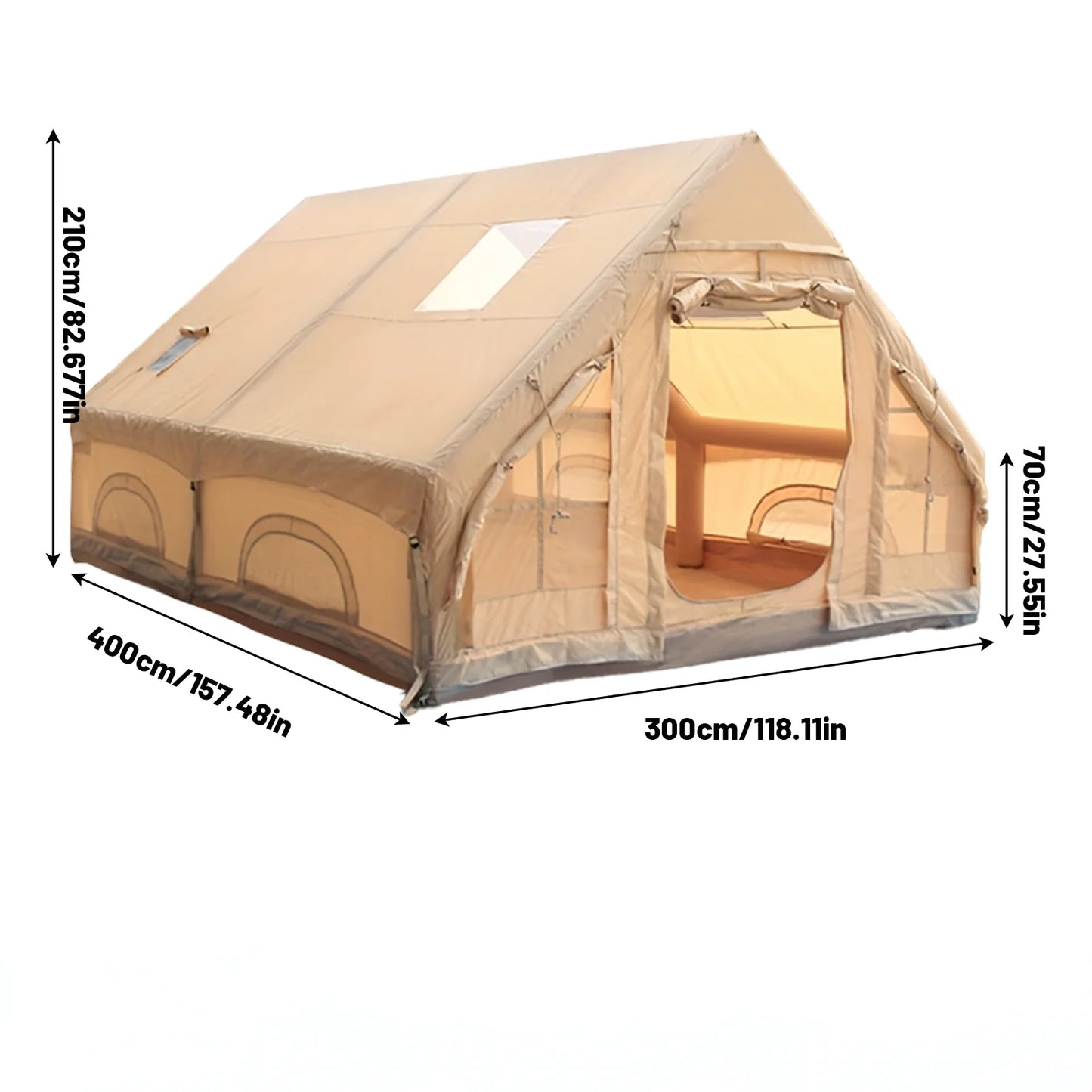 Pakicetus Inflatable Camping Tent With Quick Setup Air Frame