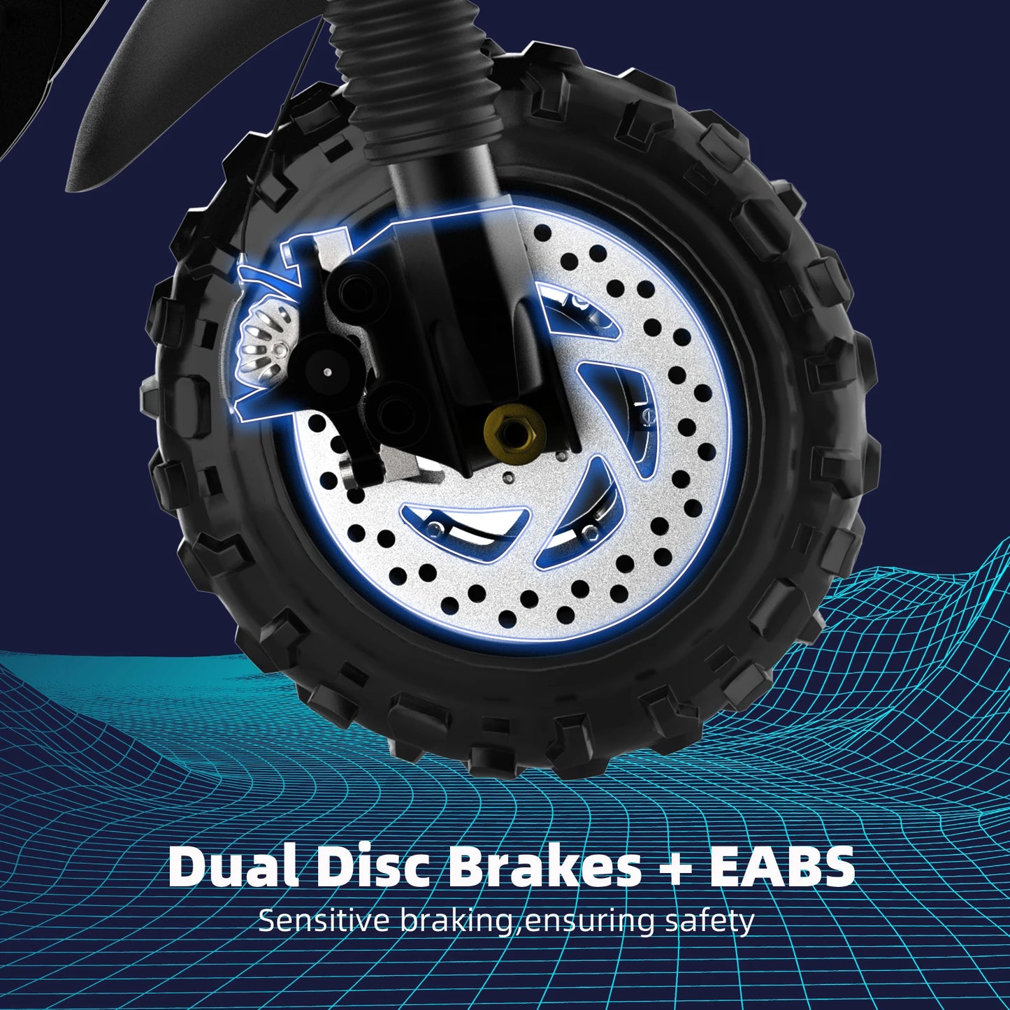 Off Road Electric Scooter 72V 5600W Dual Motor For Adults