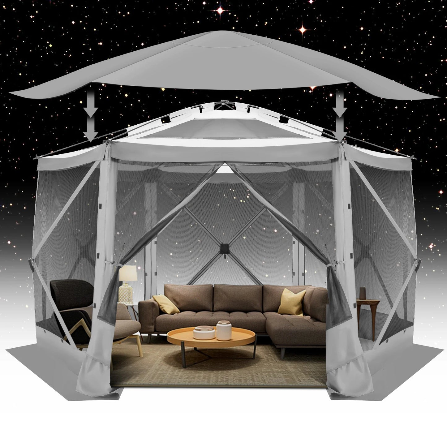 Cobizi Pop Up Gazebo Screen Tent With Removable Roof