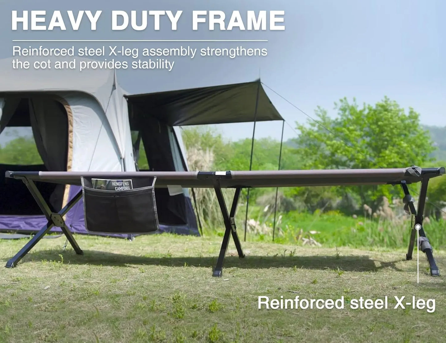 YTYIN Camping Cot for Adults Folding Bed with Carry Bag
