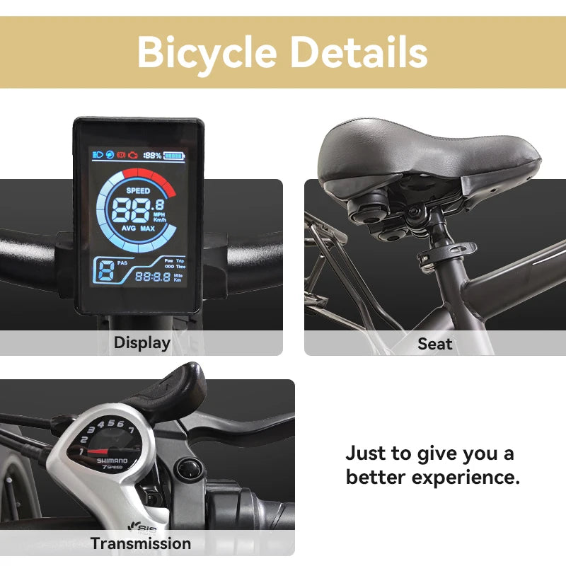 Electric Bike for Adults and Teens 1500W 48V Battery