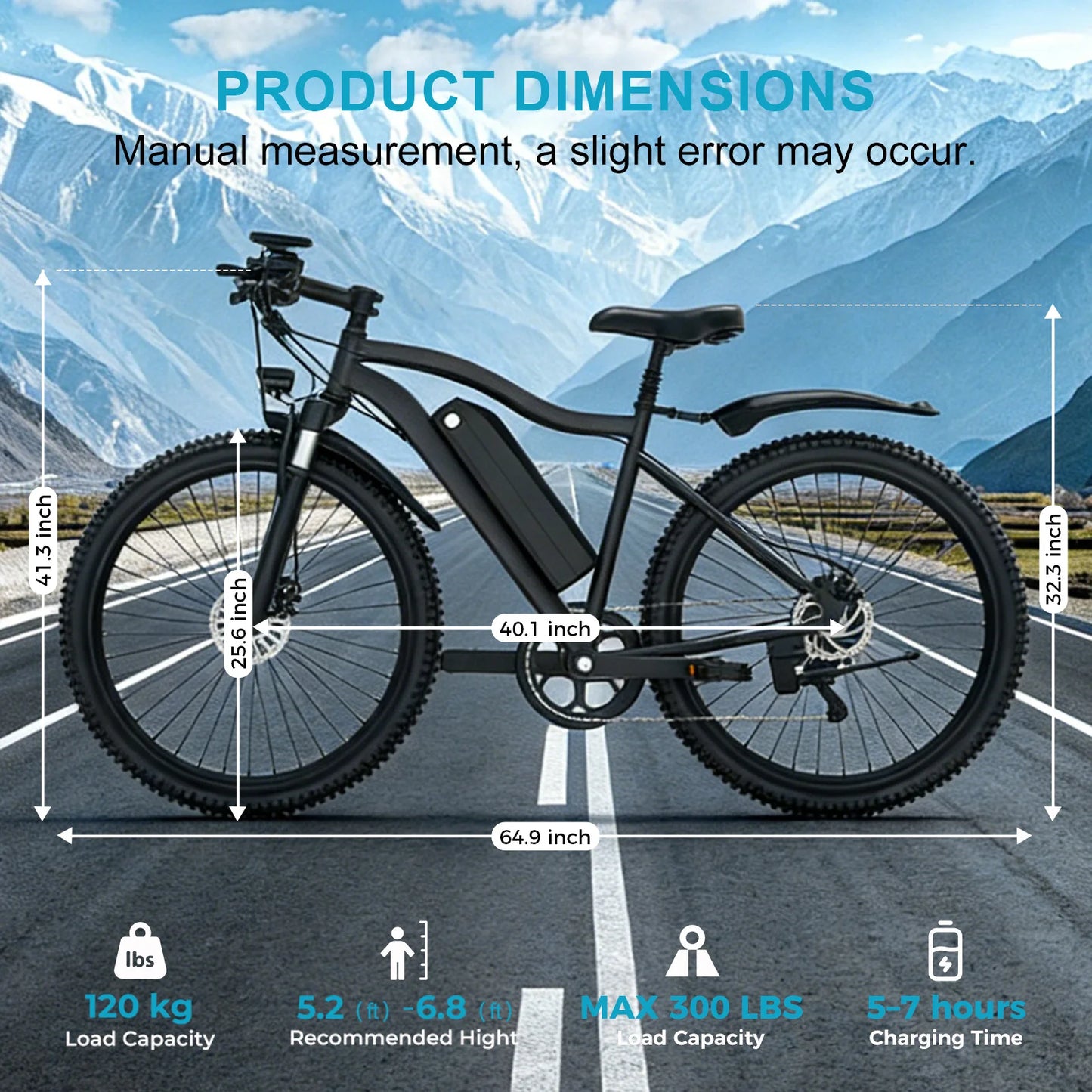 Toofly G26 Electric Mountain Bike 500W with Removable 48V Battery