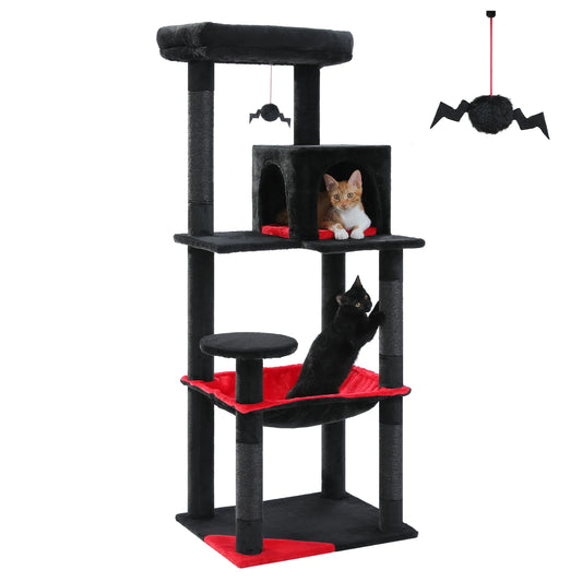 PAWZ Road Cat Tree Indoor Five Level Tower With Hammock