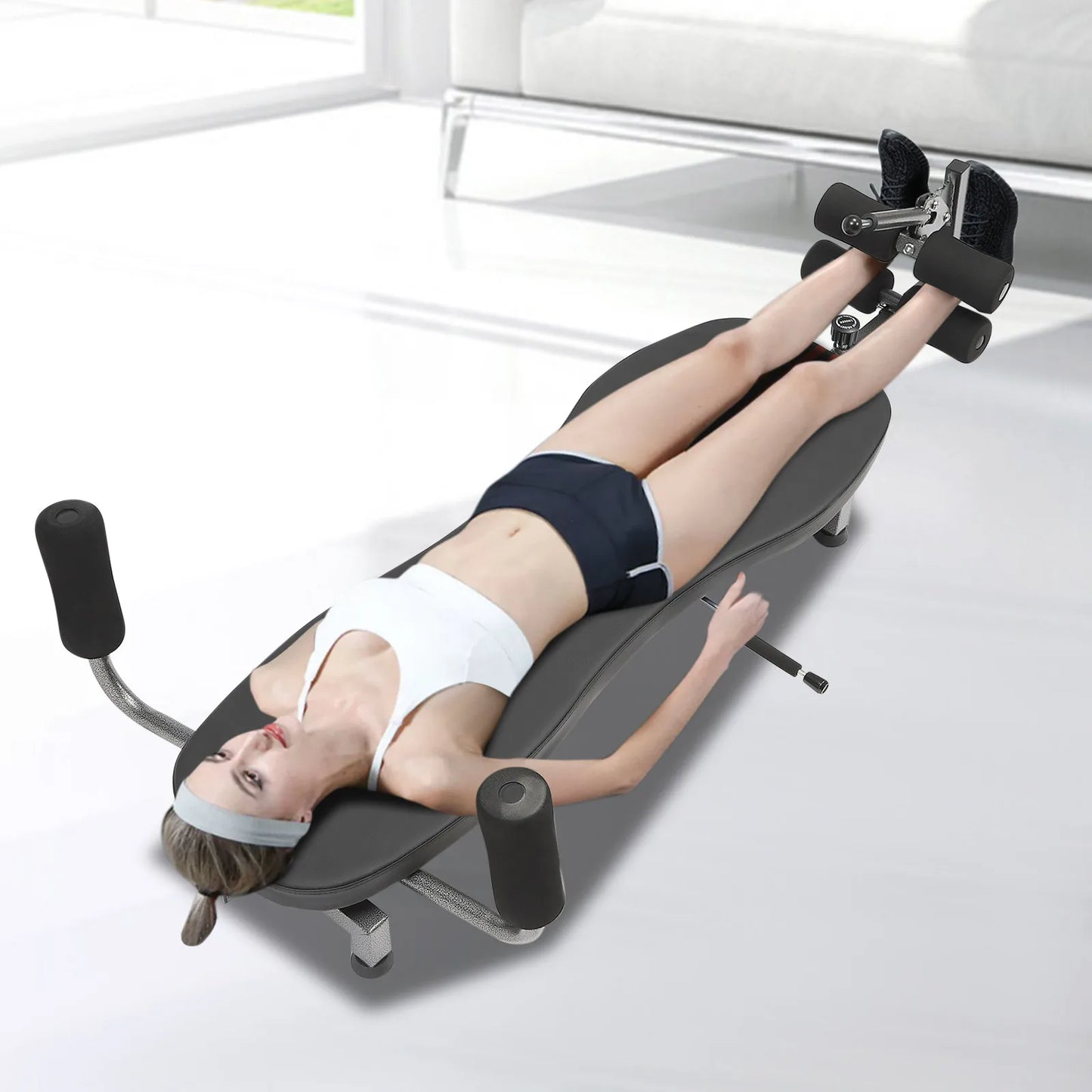 Back Stretch Decompression Inversion Table Bench With 330 Lbs Capacity
