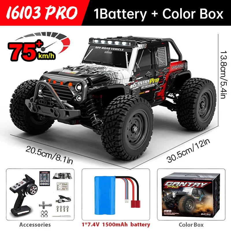 WLtoys 1 16 4WD Brushless RC Vehicle 70kmh Off Road