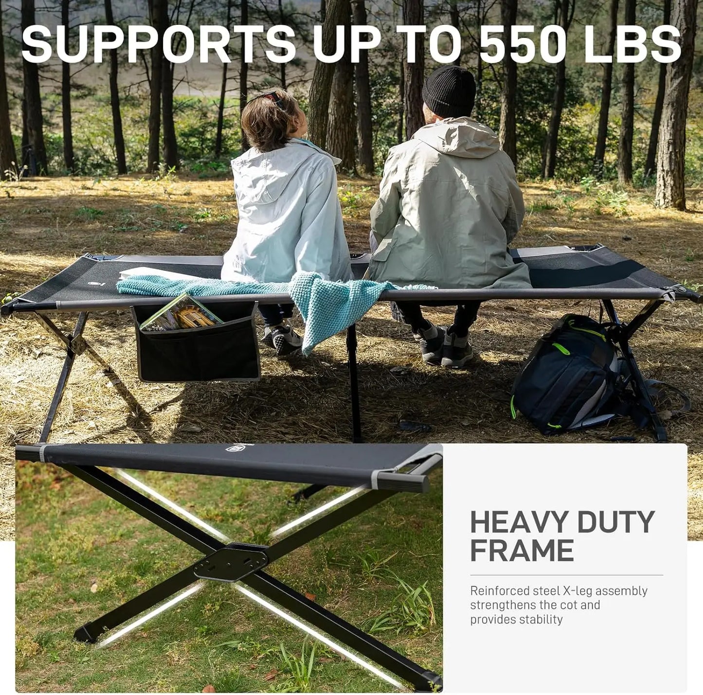 YTYIN Camping Cot for Adults Folding Bed with Carry Bag