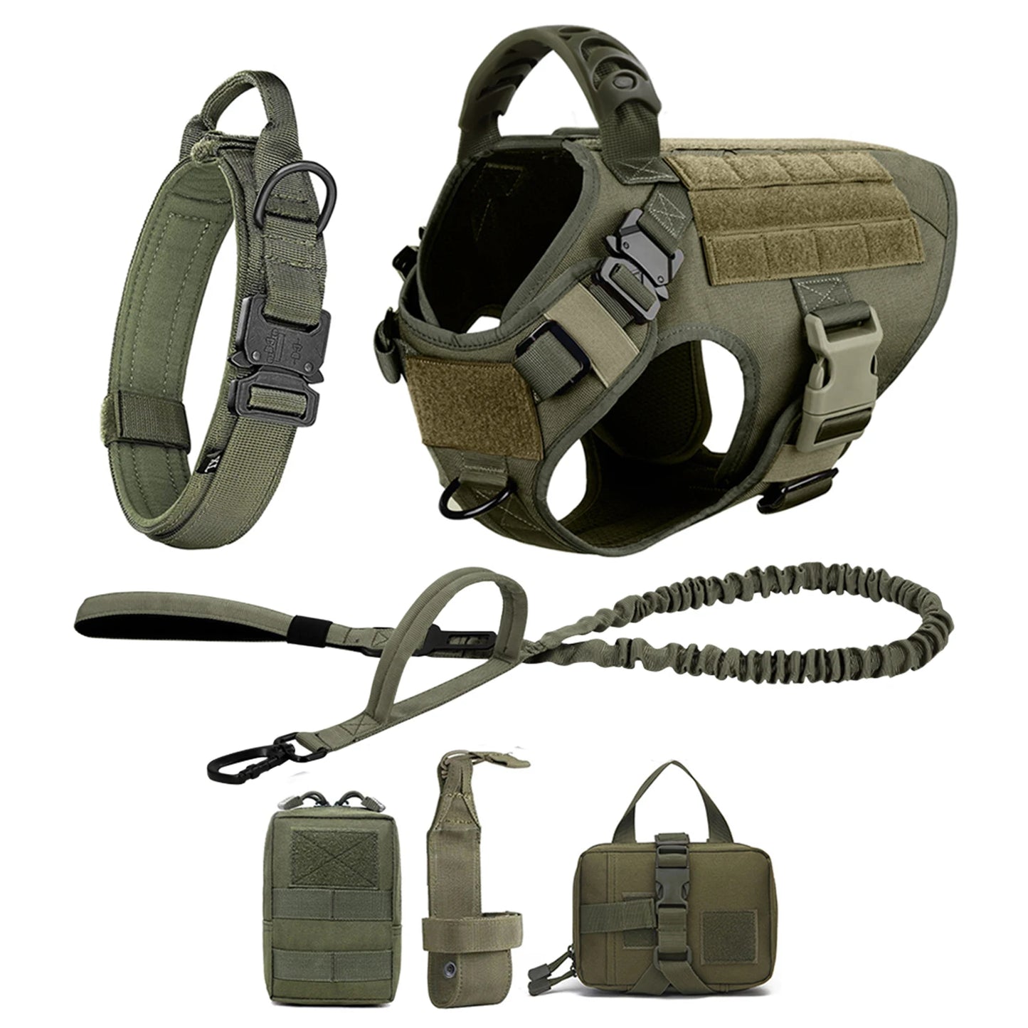 Large Dog Harness And Leash Set, Padded Nylon Vest