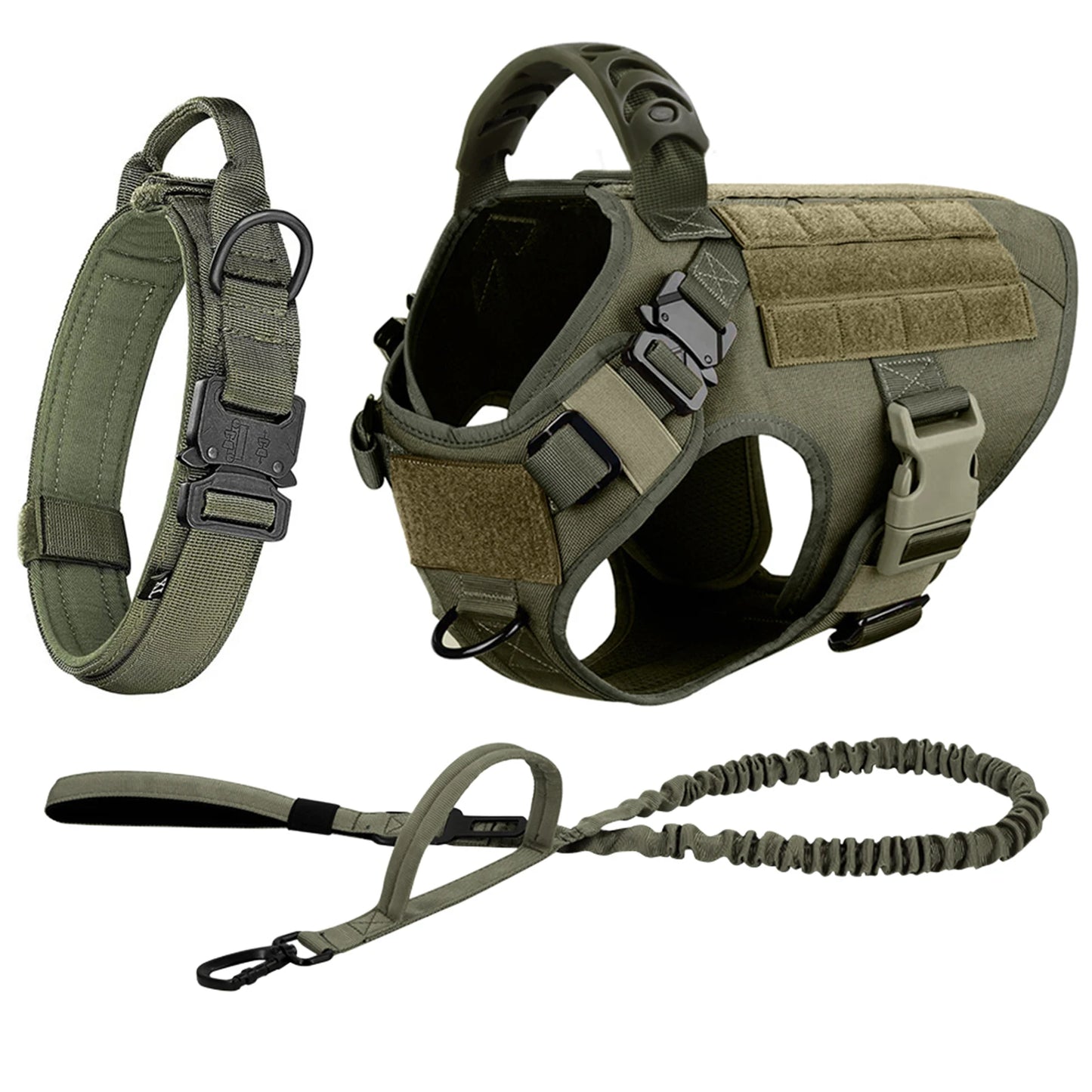 Large Dog Harness And Leash Set, Padded Nylon Vest
