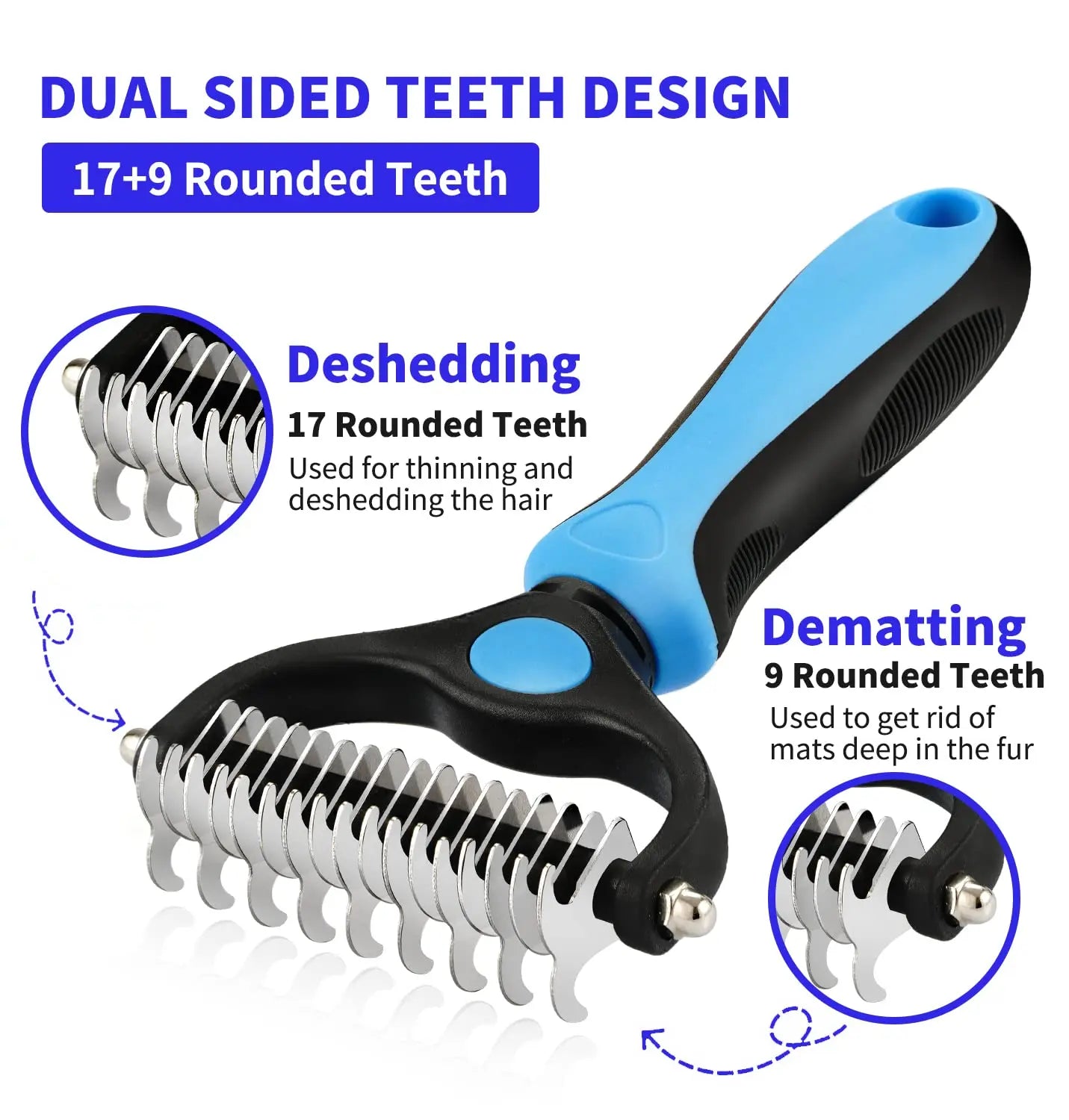 YOUSE Professional Pet Deshedding Brush For Dogs And Cats