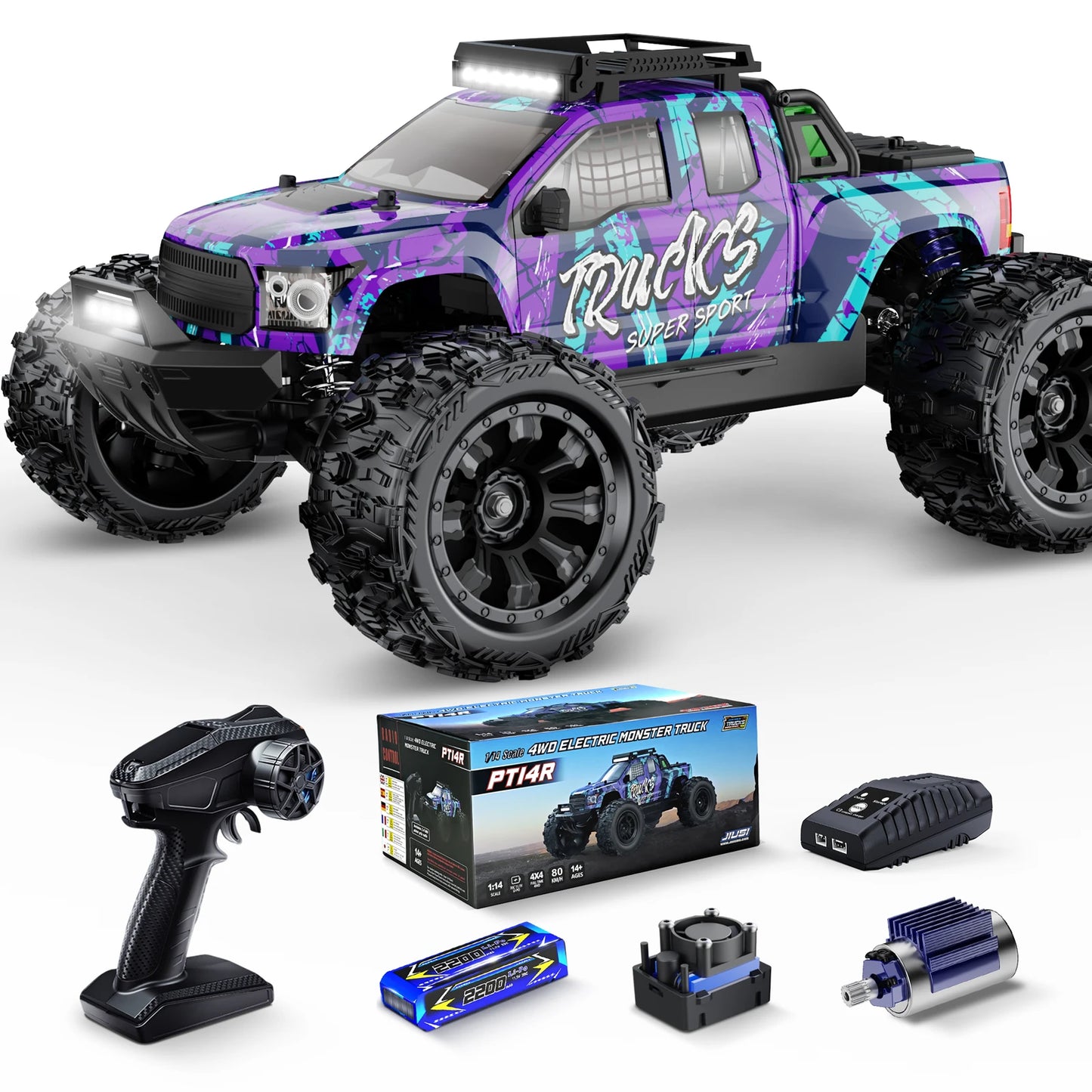 JIUSI PT14R Brushless RC Truck 4x4 High Speed Remote Control Car