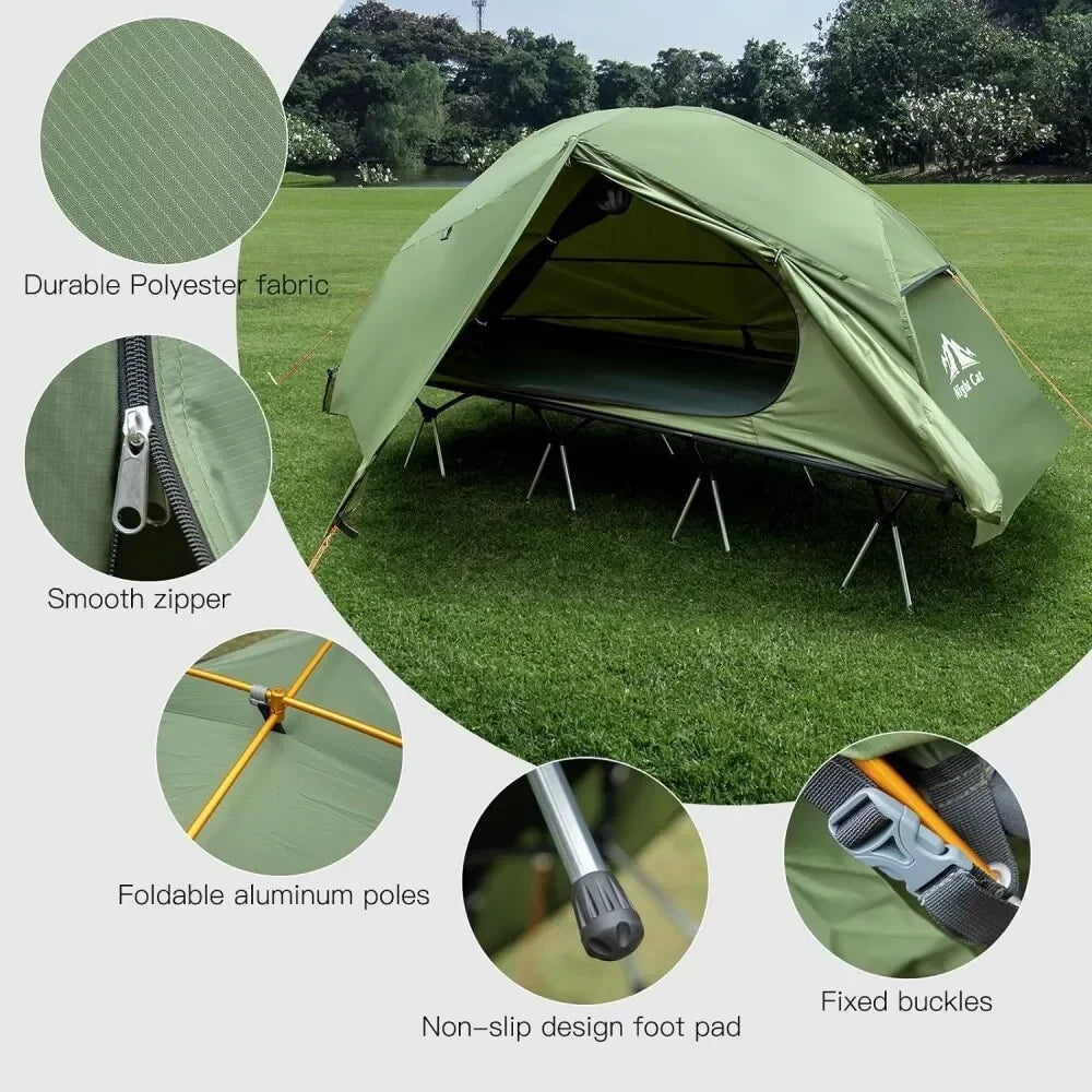 Night Cat Waterproof Camping Cot Tent Off-Ground Bed Mosquito Net