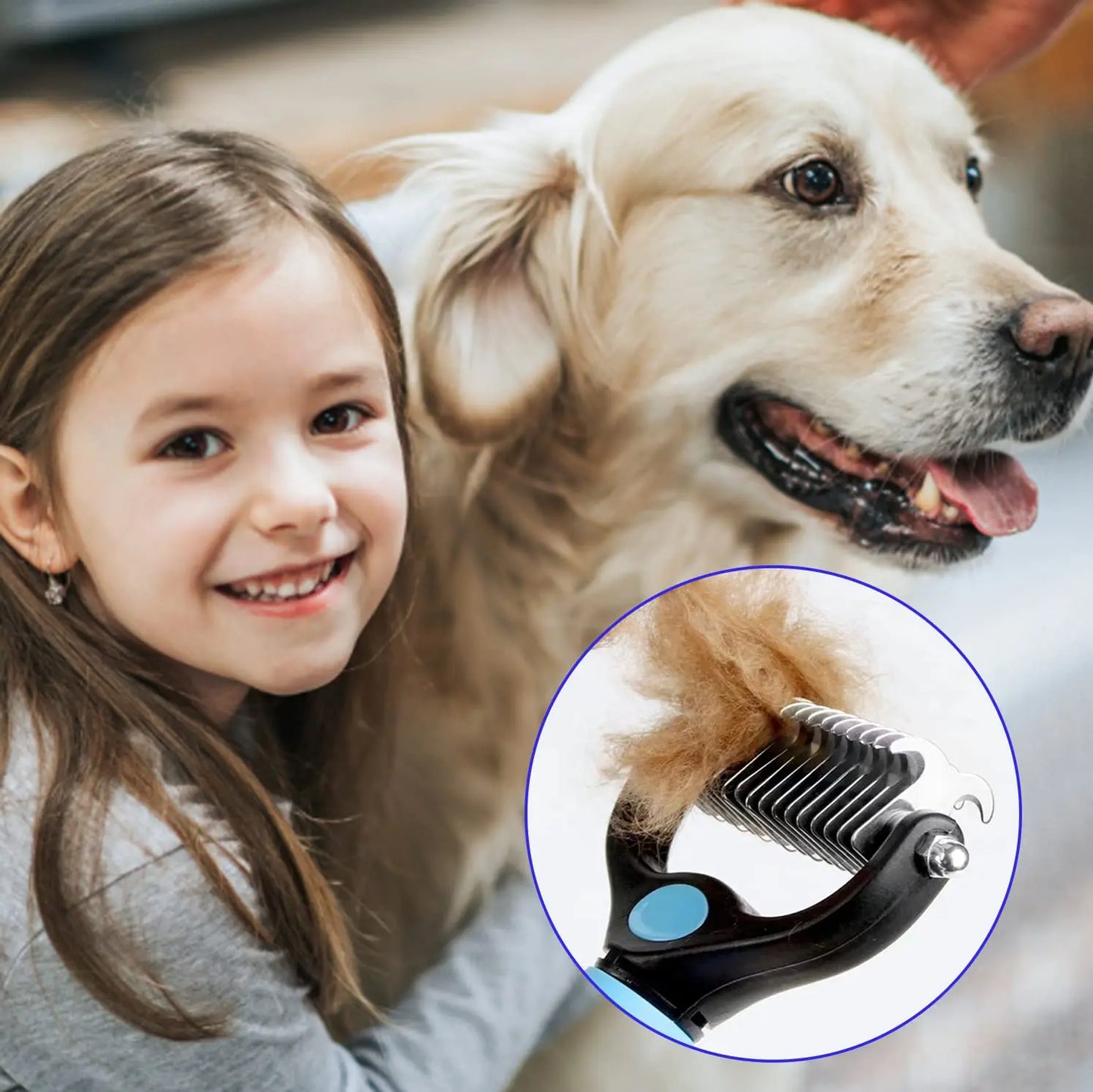 YOUSE Professional Pet Deshedding Brush For Dogs And Cats