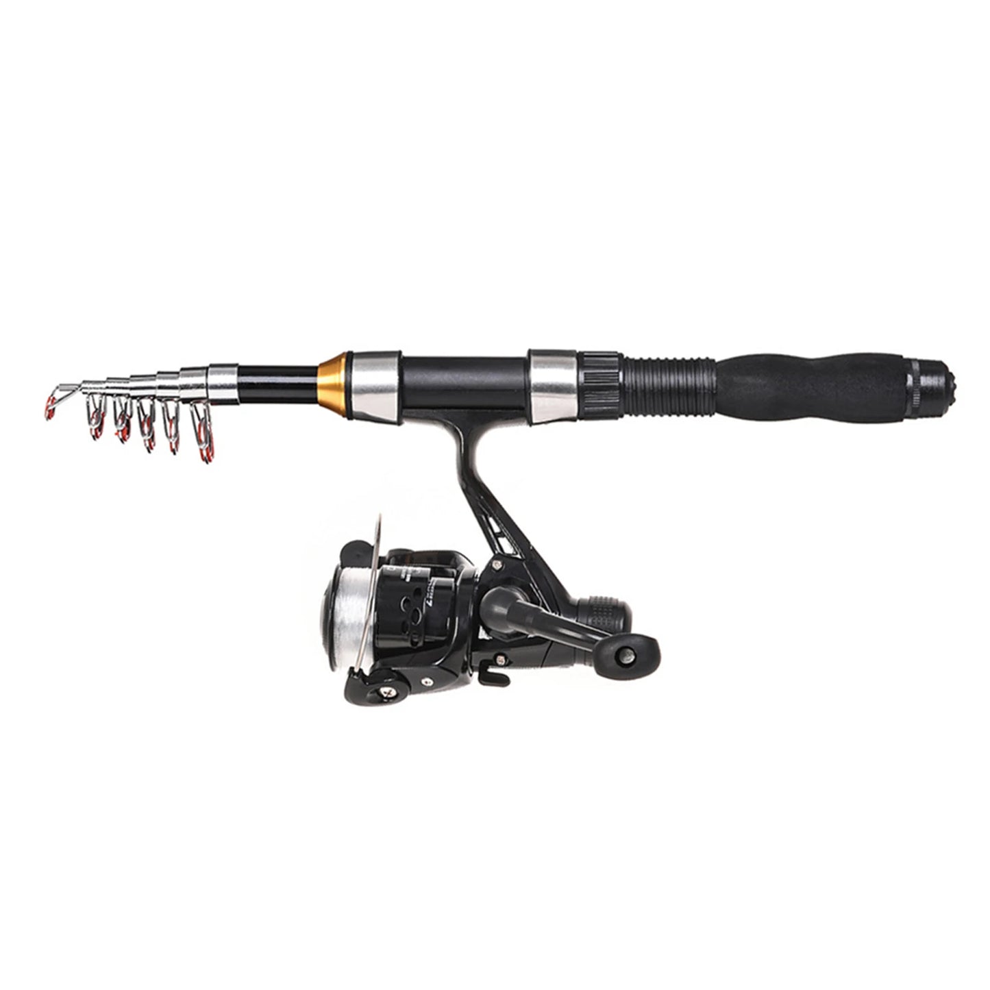 Telescopic Fishing Rod And Spinning Reel Combo Full Kit